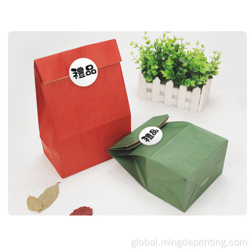 Kraft Paper Gift Bags square bottom oil proof kraft paper bag Supplier